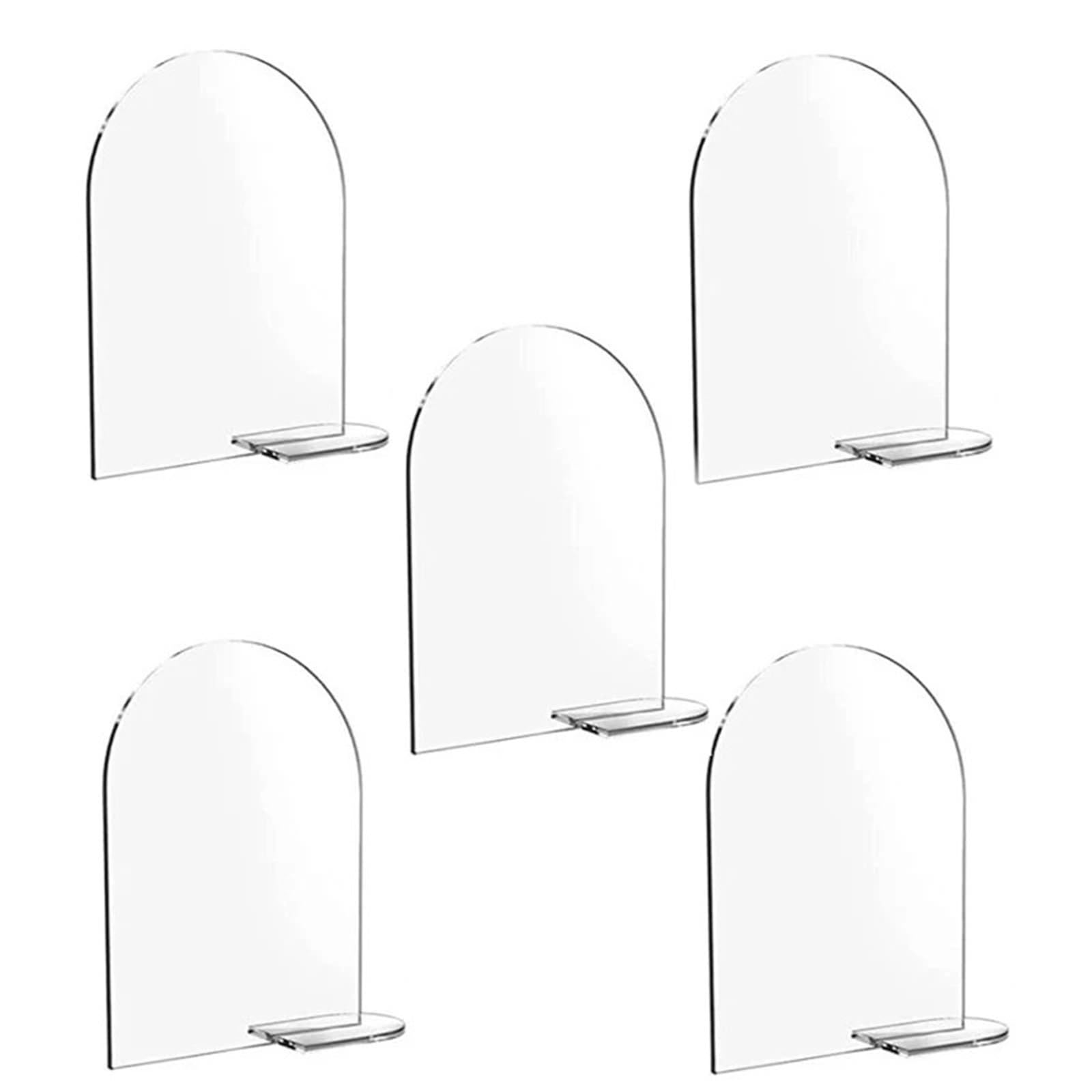 50 Stück transparente Acryl-Schilder mit Ständer, blanko, Namensschild für Hochzeitstischdekoration