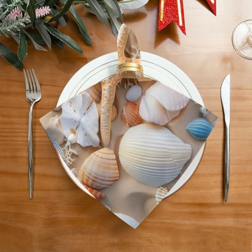 Servilletas de tela Shell Starfish 6 pcs 20x20 in miniatura 4