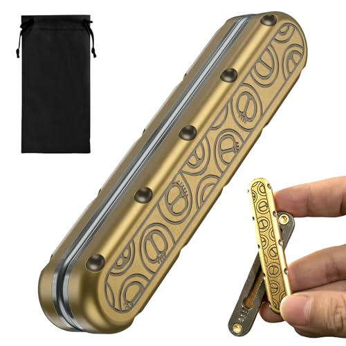 Liameph Adult Fidget Ttoys Metal Fidget Slider Toys Fidget Slider Toys for Adults Fidget Slider Magnetic Slider Toy Stress Relief Decompression Toy Sensory Toy Desk Toy Gift with A Storage Bag