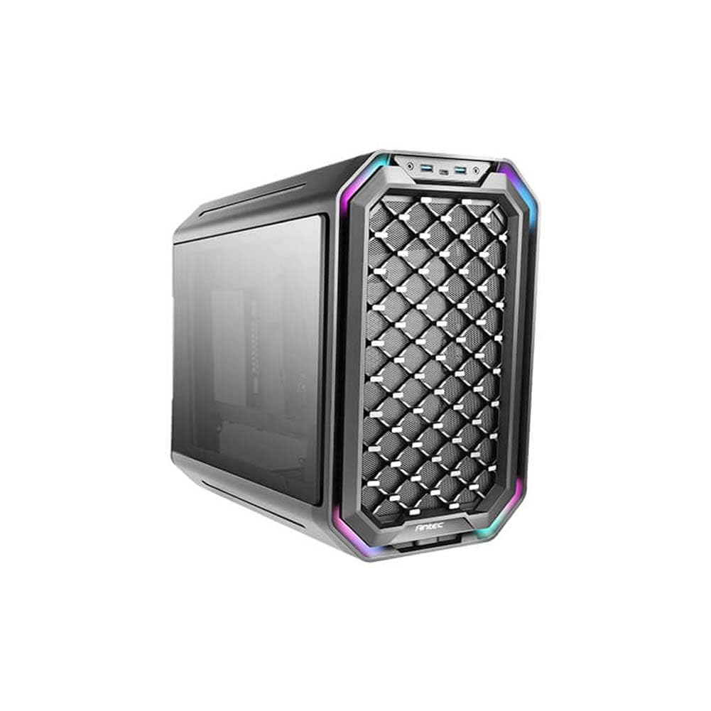 Antec Dark Cube Mid-Cube Gaming Cabinet I Computer Case - Black I Support M-ATX, ITX Motherboard with Glass Side Panel (0-761345-80034-1)-image-47