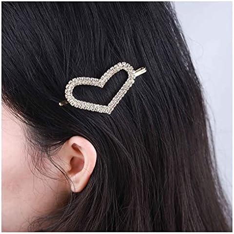 Inilbran Vintage Crystal Heart Hair Clips Cover