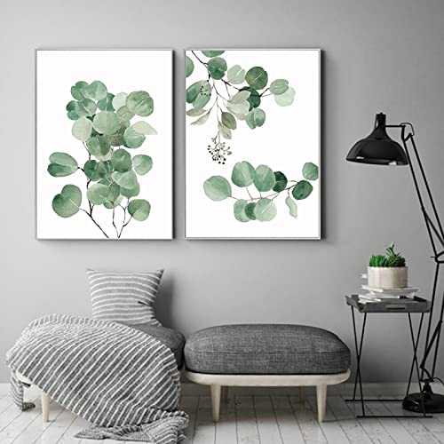 Eucalyptus affiche pour cuisine et salon décorations murales nature aquarelle zen 50x70 cm