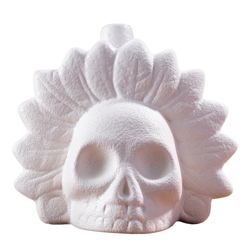 Aztec Death Whistle, Real Screaming Aztec Death Whistle Authentic Human Sounding Screams Halloween Costumes Gift (White)