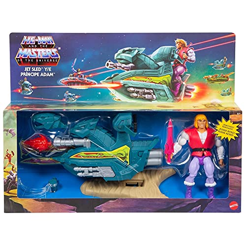 Masters of the Universe Origens Jet Sled e Príncipe Adam