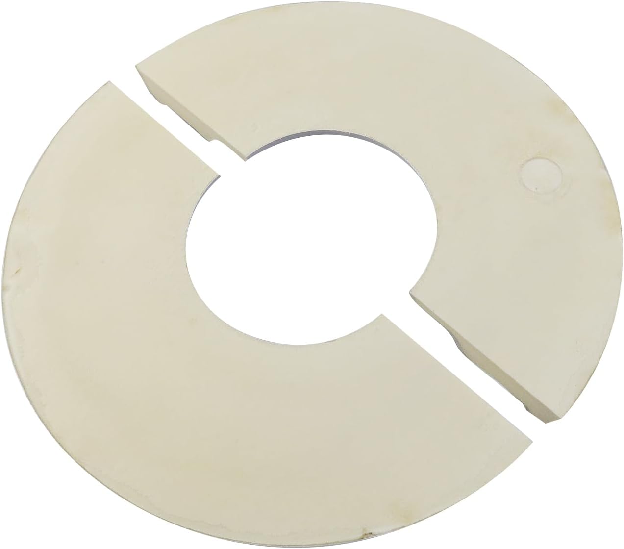 Split Ceiling Medallion,2 Pcs Polyurethane Ceiling Medallion,Round Decorative Ceiling Fan Medallions,10"OD x 4.3"ID,Bright Silver