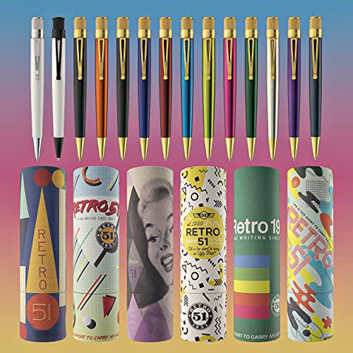 Goldspot Personalized Retro 51 Tornado 'Ice Blue With Gold Trim' Classic Rollerball Pen - Custom Engraved #TOP7