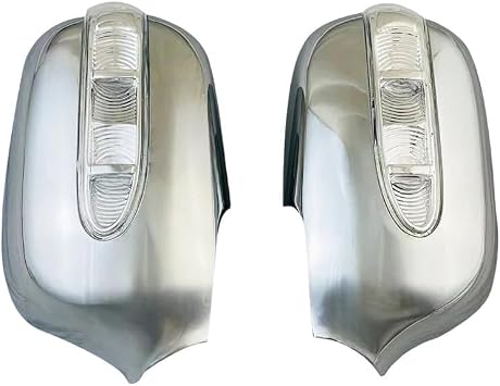 Compatible Chrome Silver Car Door Mirror Cover with Light for Toyota Mark II GX100 GX110 GX 1996 2001 2004