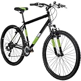 Galano GA260 26 Zoll Mountainbike Hardtail MTB Fahrrad 21 Gang Mountain Bike (schwarz/grün, 46 cm)
