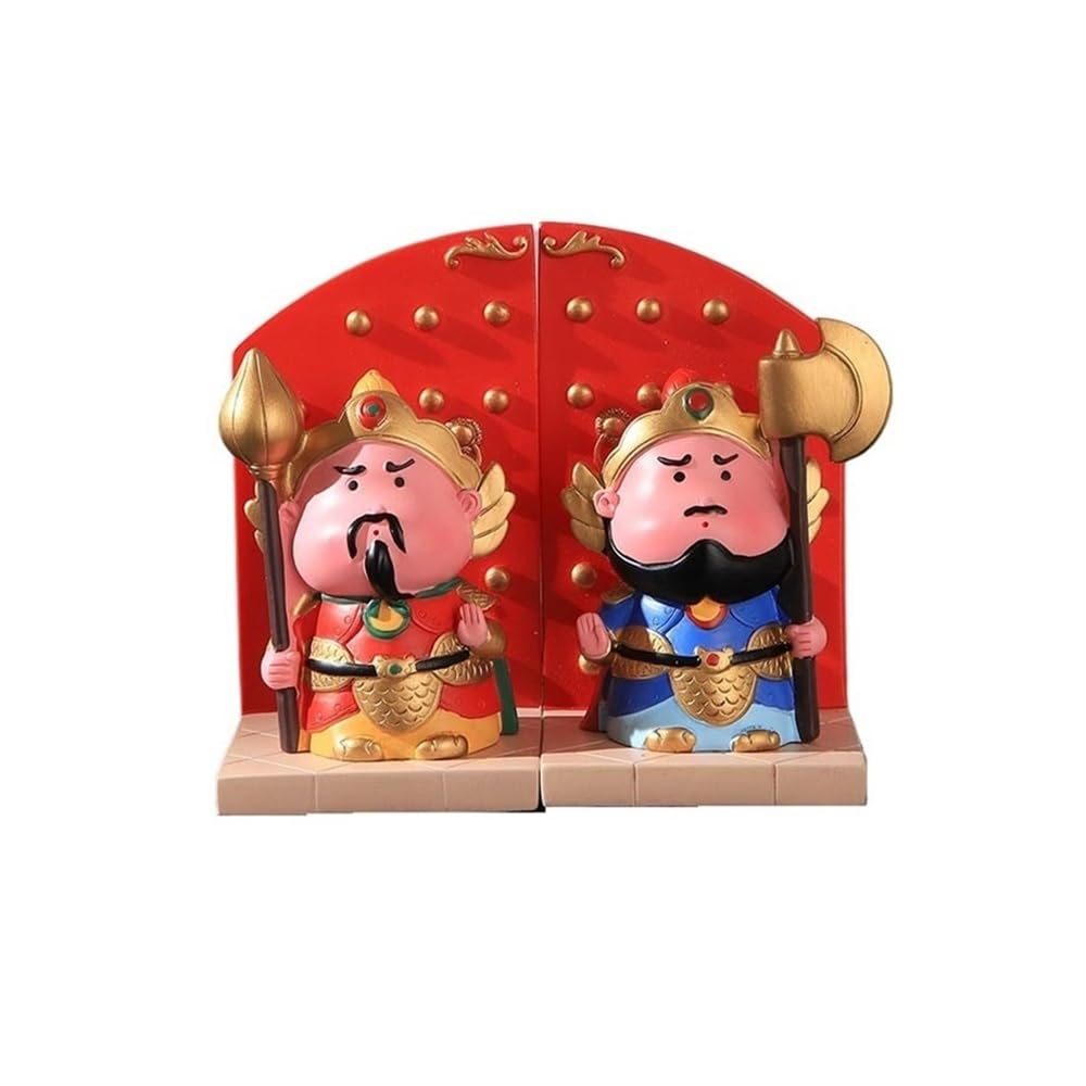 Book Organizer Cute Office Bookends, Chinese Desktop Decorative for Shelves Bookshelf Accessories