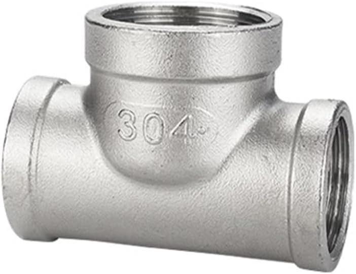 Large Middle tee 304 Stainless Steel reducing tee Inner Thread Reducer tee Inner Thread Middle Large(G1-1/4*G1-1/2*G1-1/4)