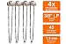 SECURA 4 Sägeketten + Schwert kompatibel mit Deltafox DG ECS 1830 Motorsäge mit 30cm 3/8LP 45TG 1,3mm