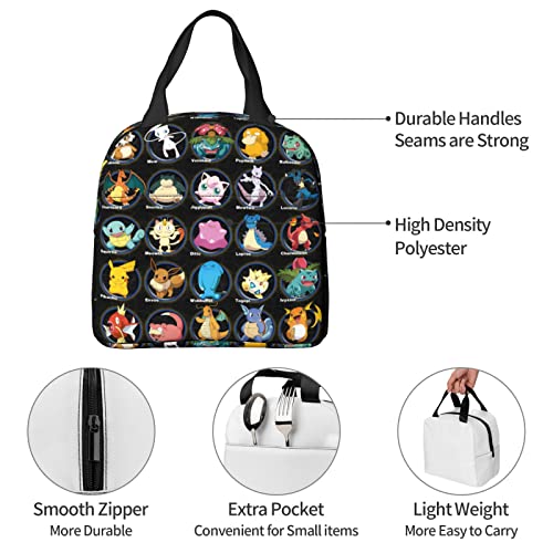 Wiuezwy Anime Insulated Lunch Bag For Girls Women Men Large Capacity Lunch Bag Reusable Bento Bag Durable Portable Heat Cold Lunch Tote Bag For Work Travel Lunch Bags #TOP2