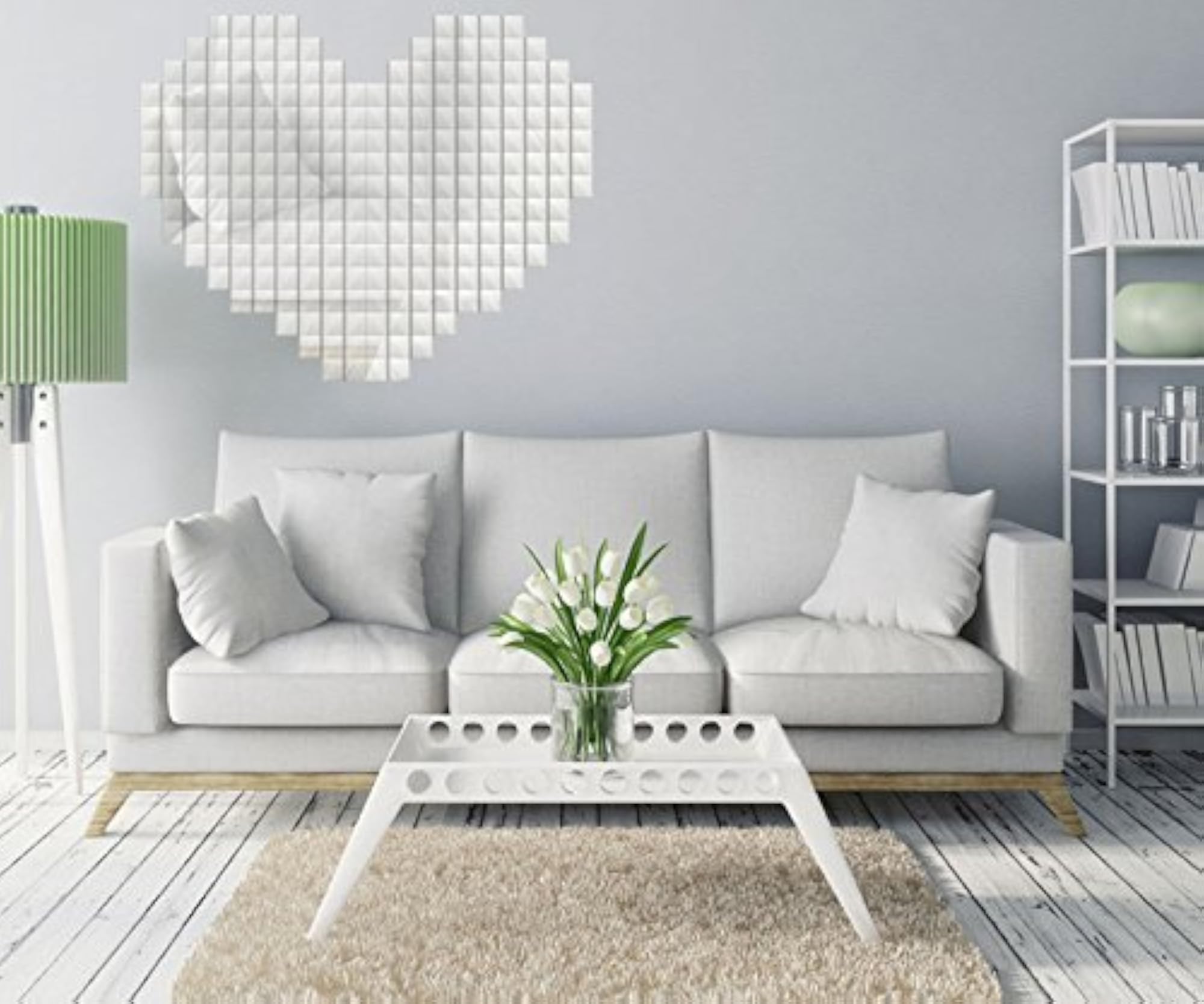 Self-Adhesive Real Glass Craft Mini Square and Round Mirrors