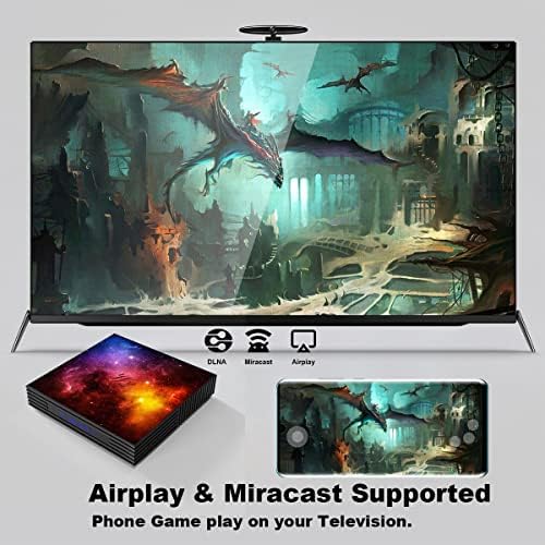 Android 11 TV Box 4GB RAM 64GB ROM S905W2 Chipset Smart Set Top Box Builtin 2.4G/5G WIFI Bluetooth 4.2, Media Player Support 3D 4K UHD Videos, with Wireless Mini Keyboard