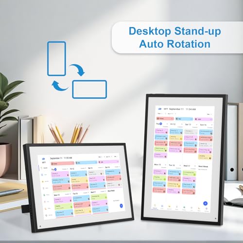 Image of 10.1 Inch Digital Calendar+Digital Picture Frame, 2026 Desk Calendar Smart WiFi Planner & Chore Chart, IPS HD Interactive Touchscreen Display Gifts for Women Men, Gifts for Mom Dad