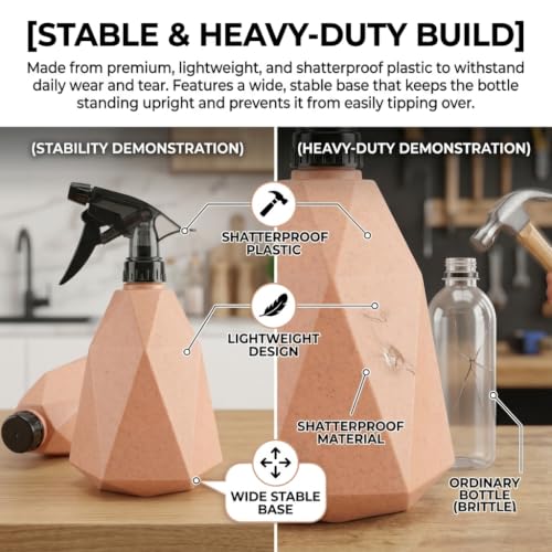 Image of 600ML Diamond Look Trigger Spray Pump with Adjustable Nozzle | Multipurpose Hand Sprayer Water Pump for Plants Gardening, Home Cleaning, Salon & Sanitizing (Colour May Vary)