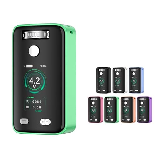 Yocan UNI 3.0 Box Mod 510�X���b�h�Ή� 650mAh ���[�L���� ���j Type-C�[�d 1.93�C���`HD�A�j���[�V������� �����E�������Ή� 1.8V-4.2V ���C510�A�_�v�^�[�t�� (Green)