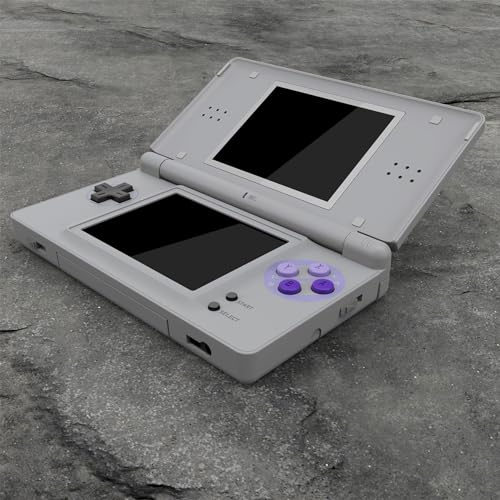 Image of eXtremeRate Classic SNES Style Replacement Full Housing Shell for Nintendo DS Lite, Custom Handheld Console Case Cover with Buttons, Screen Lens for Nintendo DS Lite NDSL - Console Without