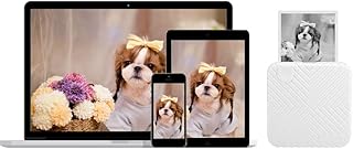 Thermal Label Printer, 203 DPI Photo Thermal Receipt Printer, 58mm Mini Small Portable Label Printer, Manual Tearing Portable Thermal Printer for WindowsAndroidiOS (White)