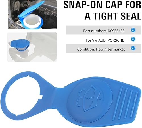 Miniatura 3 de GZYF Tapa de depósito de líquido para limpiaparabrisas Tapa de depósito para VW para Audi para Porsche 1K0955455