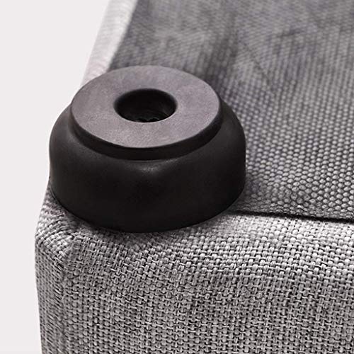 Tabouret de rangement gris foncé coffre repose-pieds cube