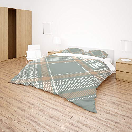 Parure de lit polyester durable motif rétro gris pour lit simple confortable