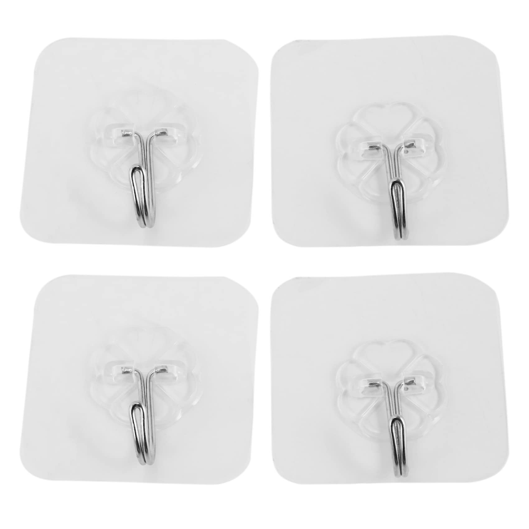 Oewwthy Transparent 4X Strong Suction Cup Sucker Wall Hooks Hanger For Kitchen Bathroom Home