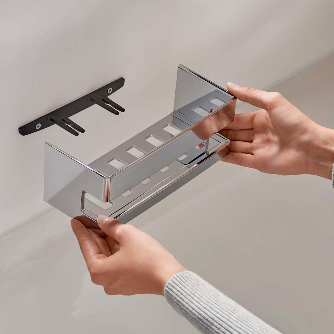 Emco 355300100 - Pattumiera System 2" con Coperchio, con Gancio per Appendere a Parete, 3 l, in Acciaio Inox
