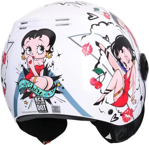 Casque moto Shiro BYUP Blanc Taille S, la solution confort anti-pression