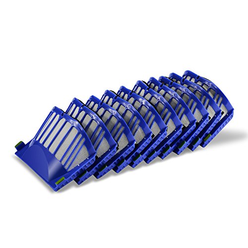 Kinglooyuan LOOYUAN Replacement Parts 10 x Aero Vac Filters Kit for iRobot Roomba 500 600 Series 536 550 551 620 630 650 660 Vacuum Cleaner Accessory (Aero Vac Filters)