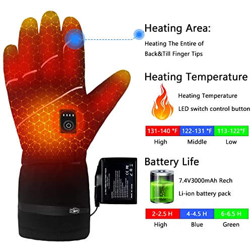 Pinuotu Rechargeable Heated Gloves Battery Electric Ski Gloves With 3 Heating Levels thumb #1