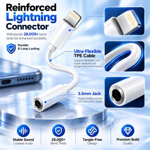 Elebase Lightning to 3.5mm Headphone Adapter - Image 3