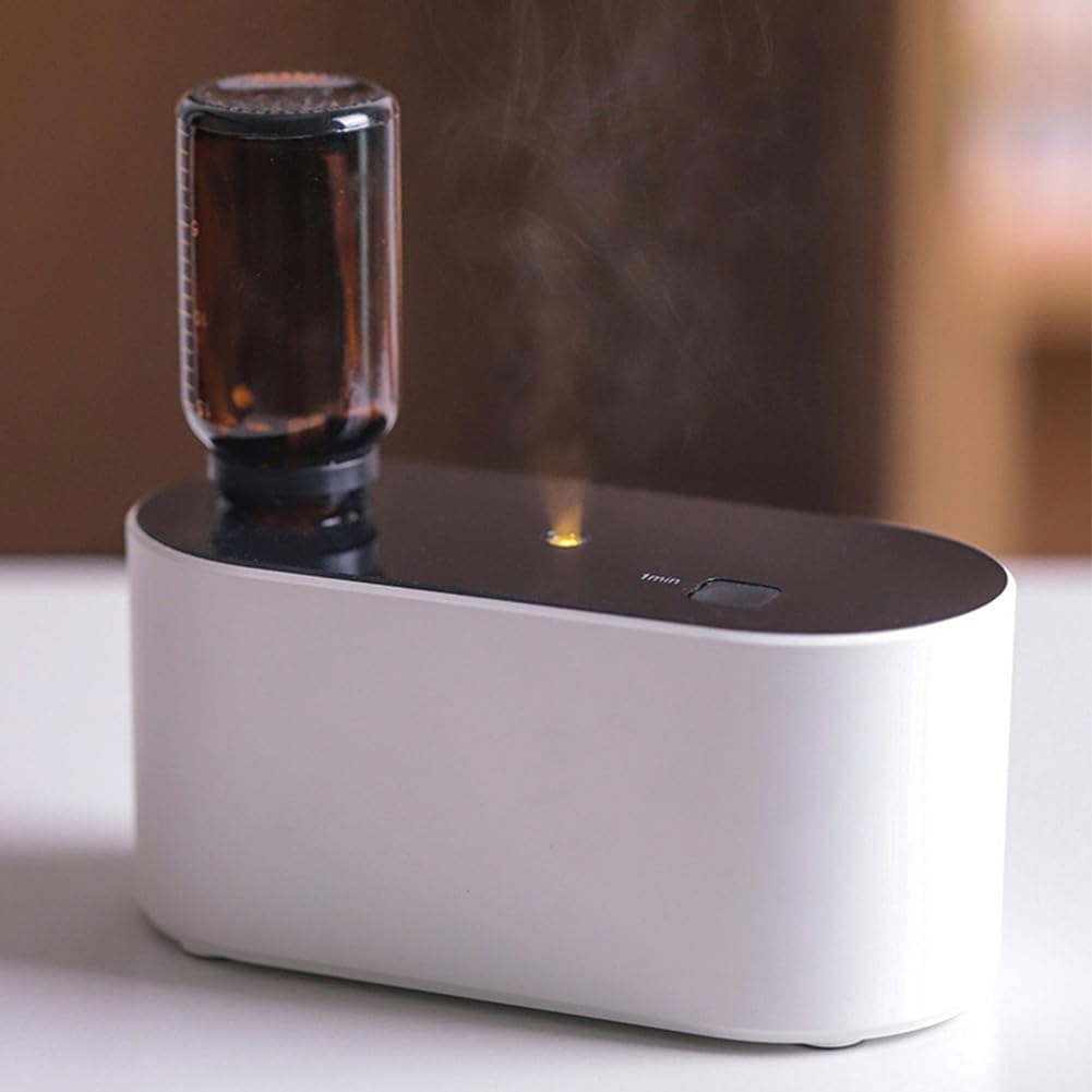 Diffusore di oli essenziali, nebulizzatore senz'acqua, macchina per aromi, deodorante per ambienti, dispenser di profumo puro per casa, camera da letto, ufficio, batteria 2000 mAh, nero