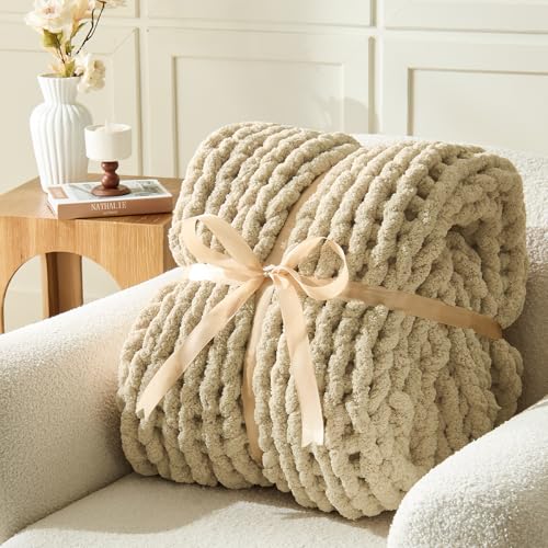Image of Inhand Chunky Chenille Yarn for Hand Knitting, Thick Bulky Blanket Yarn for Crocheting, Soft Fluffy Yarn for Crochet Gifts & Crafts for Women /Beginners, 8 Pack (29.5 yds /8.4 oz Each), Brown-Mix