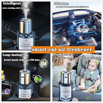 Smart Car Air Freshener - Automatic Spray, 5-Speed Adjustable Aromatherapy and Freshener for Far (Lavender)