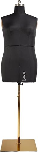 Miniatura 24 de Forma de torso para vestido femenino, cuerpo para ropa de costura, maniquí de espuma para sujetar. Soporte de altura ajustable. (Beige, 6)