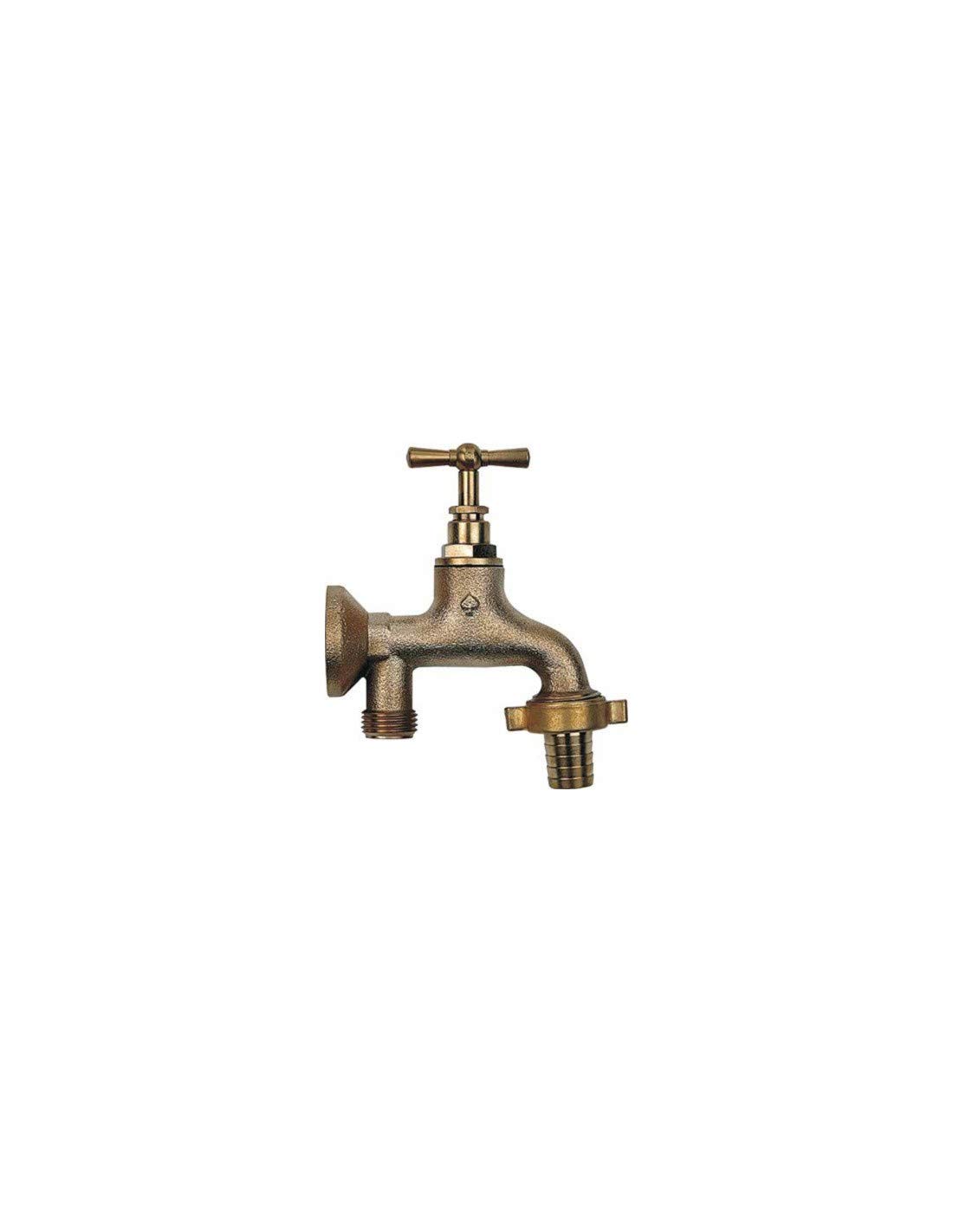 Robinet en applique - M 1/2 - M 3/4 - Laiton brossé - Watts industrie