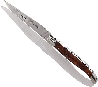 Laguiole en Aubrac Pocket knife, Snakewood, polished Steel Bolsters L0212AMI