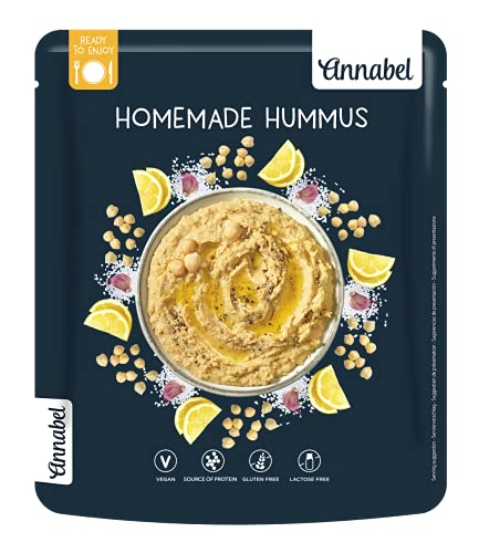 Annabel - Hummus pronto da preparare, al naturale, 250 g, confezione da 7