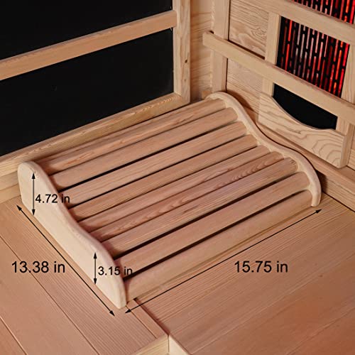 Sauna Headrest, Wooden Sauna Pillow, Sauna Accessories for Infrared & Steam & Barrel Sauna Room for Recovery Wellness Relaxation (1, Hemlock) - Image 3