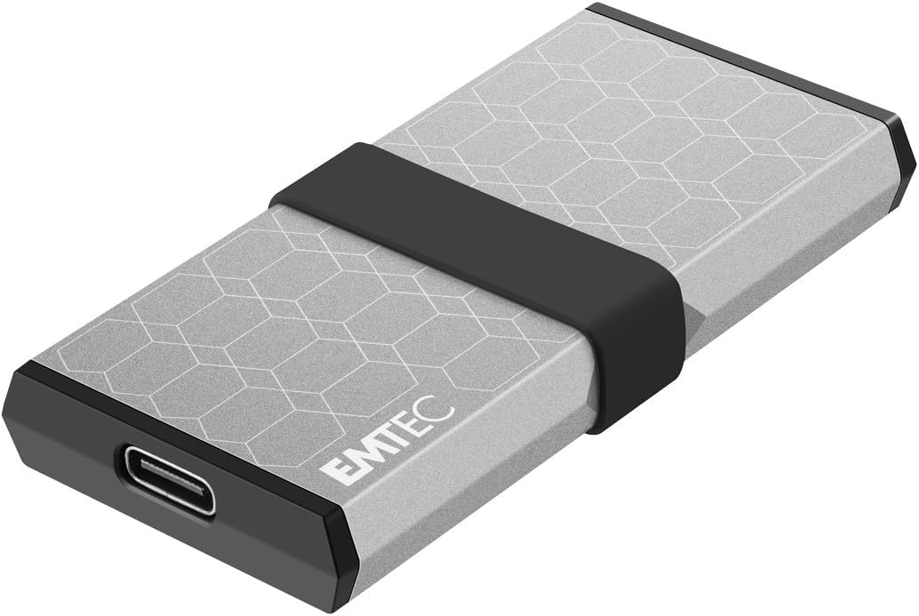 EMTEC - X205 Mini Portable SSD - 1TB - Up to 1100MB/s Read - USB-C 3.2 Gen2 - Aluminum Case - Compact and Lightweight - High Transfer Speed