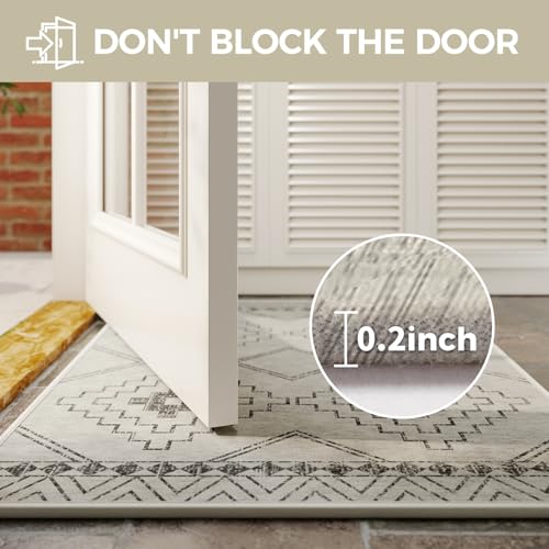 Image of YDKGL Indoor Door Mat 20 inchx31 inch,Beige Door Mats Indoor Entrance Dirt Resistant & Absorbent, Non-Slip Rubber Backing Front Door Mats,Washable Low-Profile Doormat for Entryway, Inside Home Entrance