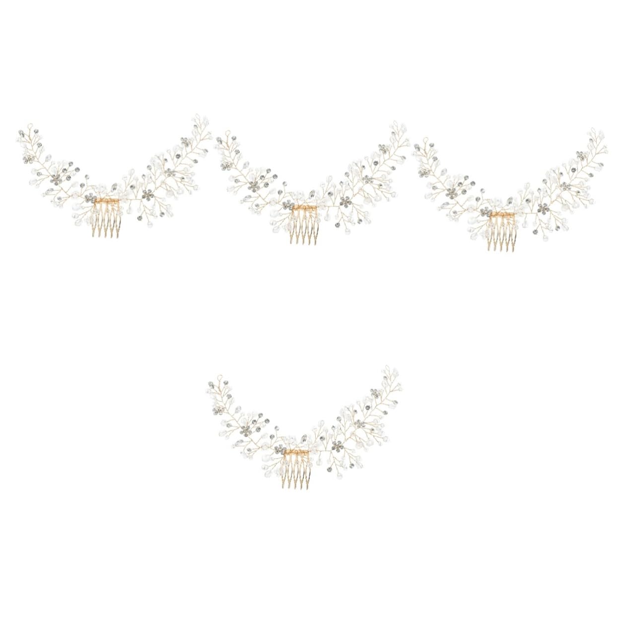FOMIYES 4stücke Rhinestone Haarschmuck Mit Kamm Für Hochzeiten Haarvine Für Bräute Für Partys Und Besondere Anlässe Handgefertigt Hochwertigen Materialien