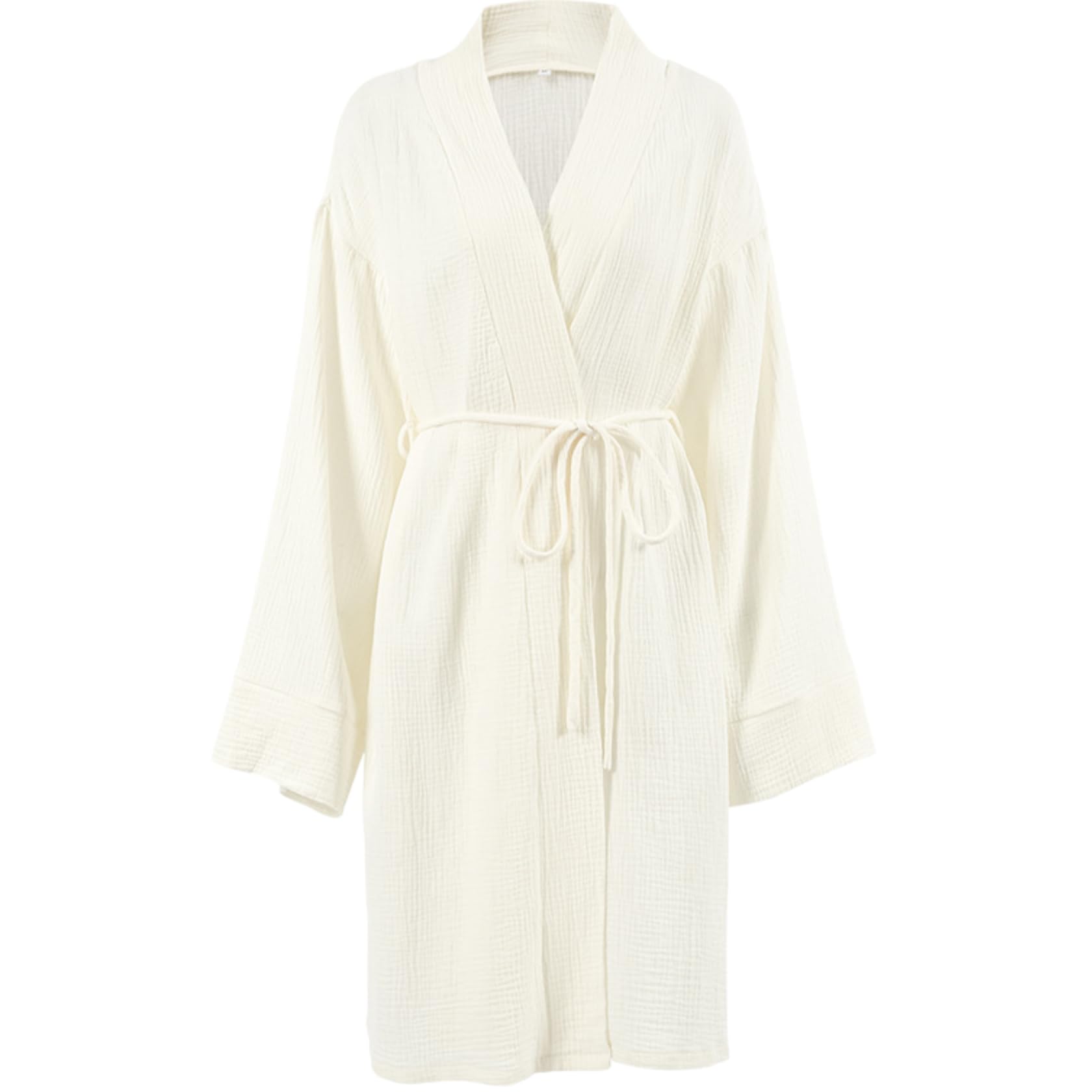 Peignoir Robe Peignoir Mi-Long en Coton Doux Respirant Et Confortable pour Femme