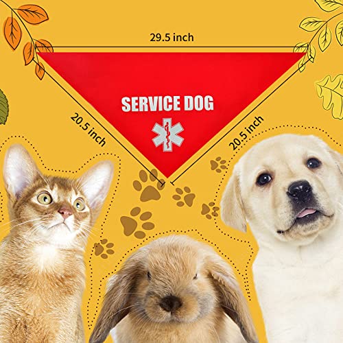 1Pieces Service Dog Scarf Red Reflective Service Dog Collar Service Dog Patches Service Animal Id Reflective Service Dog Triangle Dog Bandana For Dogs Neck Scarf #TOP1