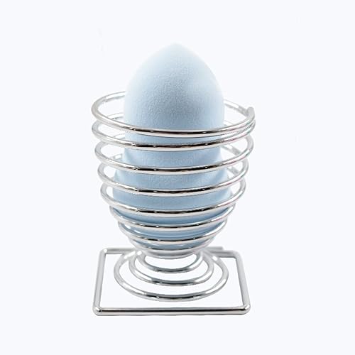 Vista 8 de LanMa Beauty - Soporte para esponja de maquillaje (2 unidades), color plateado 2 piezas oro rosa