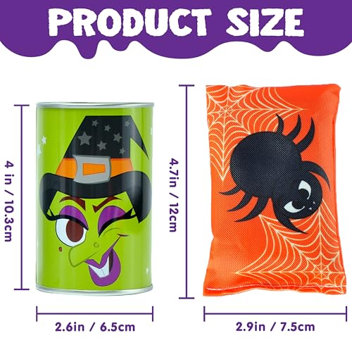 Image of JOYIN 13 Pcs Halloween Carnival Can Bean Bag Toss Games for Kids & Adults Trick or Treat Decoration, Home Decor Party Favors Supplies, Homeschooling Backyard Game