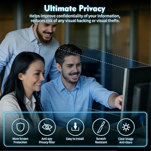 Pantalla de privacidad de 27 pulgadas con fijación magnética y filtro de luz azul 3