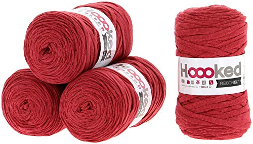 Hoooked Ribbon Xl Yarn-Lipstick Red #TOP4