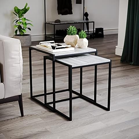Vida Designs Brooklyn Nido de mesas, Gray Cover